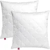 2 gesteppte Memory-Schaum-Kissen 60 x 60 cm – Weiß Produktbild-Vorschau 2