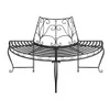 vidaXL Półokrągłe ławki pod drzewo 2 szt. Ø160 cm stal Podgląd zdjęcia produktu 4