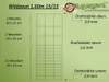 Diagram showing the dimensions and wire thickness of a wild fence. Produktbild-Vorschau