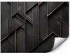 Samoprzylepna Fototapeta Czarna geometria 3D ze złotymi Podgląd zdjęcia produktu 1