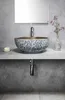 Lavabo da appoggio in Vetroceramica, 41X15 cm, rame/blu, Anteprima dell’immagine prodotto 6