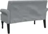 vidaXL Panca con schienale grigio chiaro 120x62x75,5 cm Anteprima dell’immagine prodotto 5
