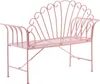 BELIANI 2-Sitzer Gartenbank mit Beistelltisch Rosa Eisen Produktbild-Vorschau 6
