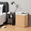 Songmics 62,5 x 52 x 32 cm Koš na prádlo 100L bambusový s Náhled obrázku produktu 4