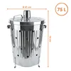 Baril d'incinération 75 L - galvanisé - dimensions env. 47 Voir les images du produit 3