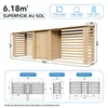 TIMBELA M206 Abri à bûches en bois avec remise 6,18 m2, Voir les images du produit 8