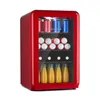 A red mini-bar refrigerator filled with drinks. Produktbild-Vorschau
