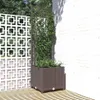 vidaXL Fioriera con traliccio Marrone 40x40x136 cm PP Anteprima dell’immagine prodotto 2