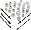A collection of metal tools and shafts arranged on a white background. Náhled obrázku produktu
