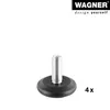 WAGNER Verstellfuß starr, schwarz 4tlg. Set - Ø 37 mm, Produktbild-Vorschau 4