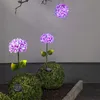 LED Solarstab 'Hortensie' - pink - 27 kaltweiße LED - H: 77cm, D: 16cm - Dämmerungssensor Produktbild-Vorschau