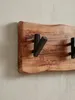 Wandgarderobe, Akazien-Massivholz & Metall, Naturkante. Produktbild-Vorschau 7