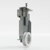 A close-up studio shot of a sliding door roller assembly. Produktbild-Vorschau