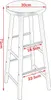 A sketch of a bar stool with dimensions indicated. Produktbild-Vorschau