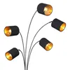 LED Stehlampe, schwarz-gold, Textilschirme schwenkbar, H Produktbild-Vorschau 4