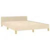 Bettgestell ohne Matratze Creme 140x190 cm Stoff Produktbild-Vorschau 5
