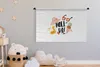 MuchoWow® Wandteppich Wandbehang Sommer - Rosa - Hut Produktbild-Vorschau 3