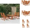 vidaXL 5-tlg. Garten-Essgruppe Massivholz Eukalyptus -  Produktbild-Vorschau 1