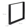 Relaxdays Tischkufen 2er Set, BxH: 80x72 cm, Metall Produktbild-Vorschau 4