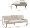 Sofa rozkładana HOMCOM, sofa 3-osobowa, sofa rozkładana ze Podgląd zdjęcia produktu 3