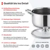 Kochtopf 2 L Ø 20 cm – Edelstahl Induktion Topf mit Produktbild-Vorschau 5