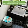 WC Sitz D-Form Schwarz mit Absenkautomatik Motiv Produktbild-Vorschau 3
