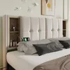 A bedroom scene featuring a bed with a headboard that has built-in storage and charging capabilities. Náhled obrázku produktu