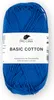A ball of royal blue mercerized cotton yarn on a white background. Produktbild-Vorschau