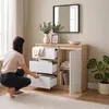 Komoda 80 cm Aga sonoma biała matowa z szufladami Podgląd zdjęcia produktu 4