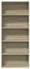 vidaXL Regál Sonoma dub 80x30x189 cm Materiál na báze dreva Náhľad obrázku produktu 2