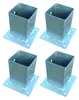 4x Pfostenträger für Zaunpfosten 9x9cm zum Aufschrauben Produktbild-Vorschau 1