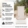 Mucola Strandstuhl mit Armlehnen Strandliege Holz Produktbild-Vorschau 12