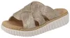 RIEKER Damen Pantolette beige gold metallic Kunstleder - Produktbild-Vorschau 1