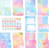 160 Stück Aquarell Briefpapier mit Umschlag Set für Mädchen Produktbild-Vorschau 1