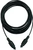 A coiled black audio cable with two Toslink connectors. Produktbild-Vorschau