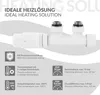 A white heating valve with accompanying feature descriptions and technical specifications. Náhled obrázku produktu
