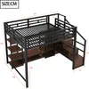 Flieks Etagenbett Metallbett 140x200cm mit TV-Ständer und Produktbild-Vorschau 7