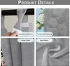 Lot de 2 rideaux d'extérieur en voile gris, hydrofuges, Voir les images du produit 3