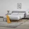 Polsterbett ‘Porvoo’ Kiefernholz Textil 140 x 200 cm Grau Produktbild-Vorschau 1