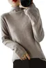 Damen Pullover aus Wolle Strickpulli Halbhoher Kragen Produktbild-Vorschau 2