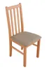 A single wooden chair with a beige upholstered seat is shown against a white background. Produktbild-Vorschau
