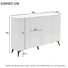 MODFU Kommode Sideboard mit 4 Türen, Multifunktionales Produktbild-Vorschau 6