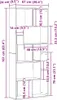 vidaXL Regál na knihy vzhled černého dubu 67x24x161 cm Náhled obrázku produktu 8