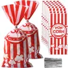 80 Stück Kleine Popcorn Tüten, Rot Weiß Gestreift Produktbild-Vorschau 1