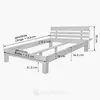 Krok Wood Massivholzbett Julia in Buche, Farbe Dunkle Eiche Produktbild-Vorschau 4