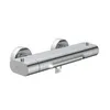 A chrome-finished shower faucet with a thermostat, mounted on a white background. Produktbild-Vorschau