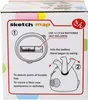 Instructions for using a product, showing battery installation and a swinging mechanism. Produktbild-Vorschau