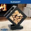 DanDiBo Étagère à bois de cheminée Intérieur Métal Noir Voir les images du produit 10