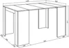 Ausziehbarertisch, 140x90x77cm, Für 6 Gäste, Produktbild-Vorschau 7