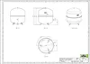 Technical drawing of a pressure expansion vessel with multiple views and dimensions. Anteprima dell’immagine prodotto